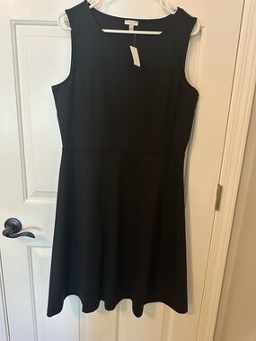 Talbots new Black Sleeveless A-Line Dress